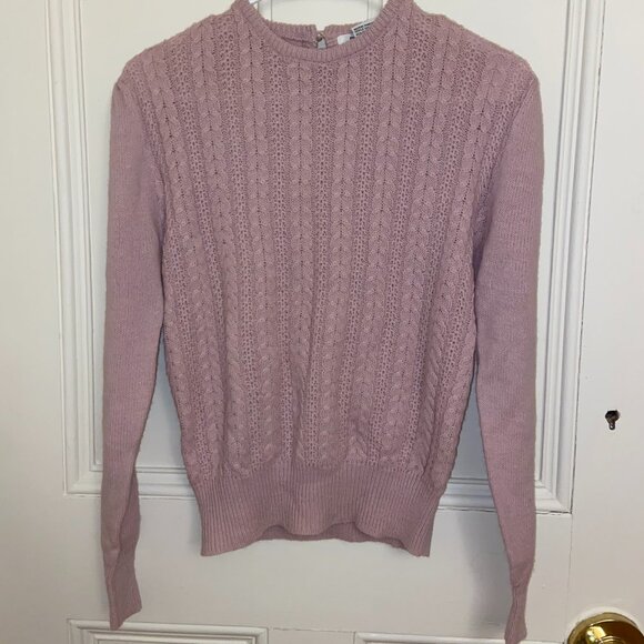 Lilac Sweater with Pearl button - Picture 1 of 3